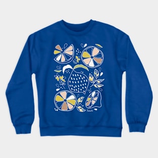 Lemons in terracota shades Crewneck Sweatshirt